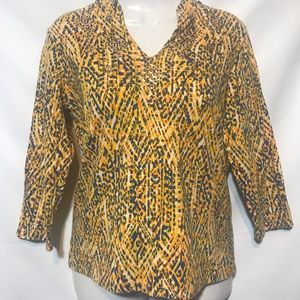Ruby Rd 3/4 sleeve top size S